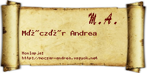 Móczár Andrea névjegykártya