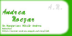 andrea moczar business card